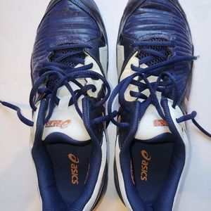 ASICS court shoes. Size 10. Blue and white.